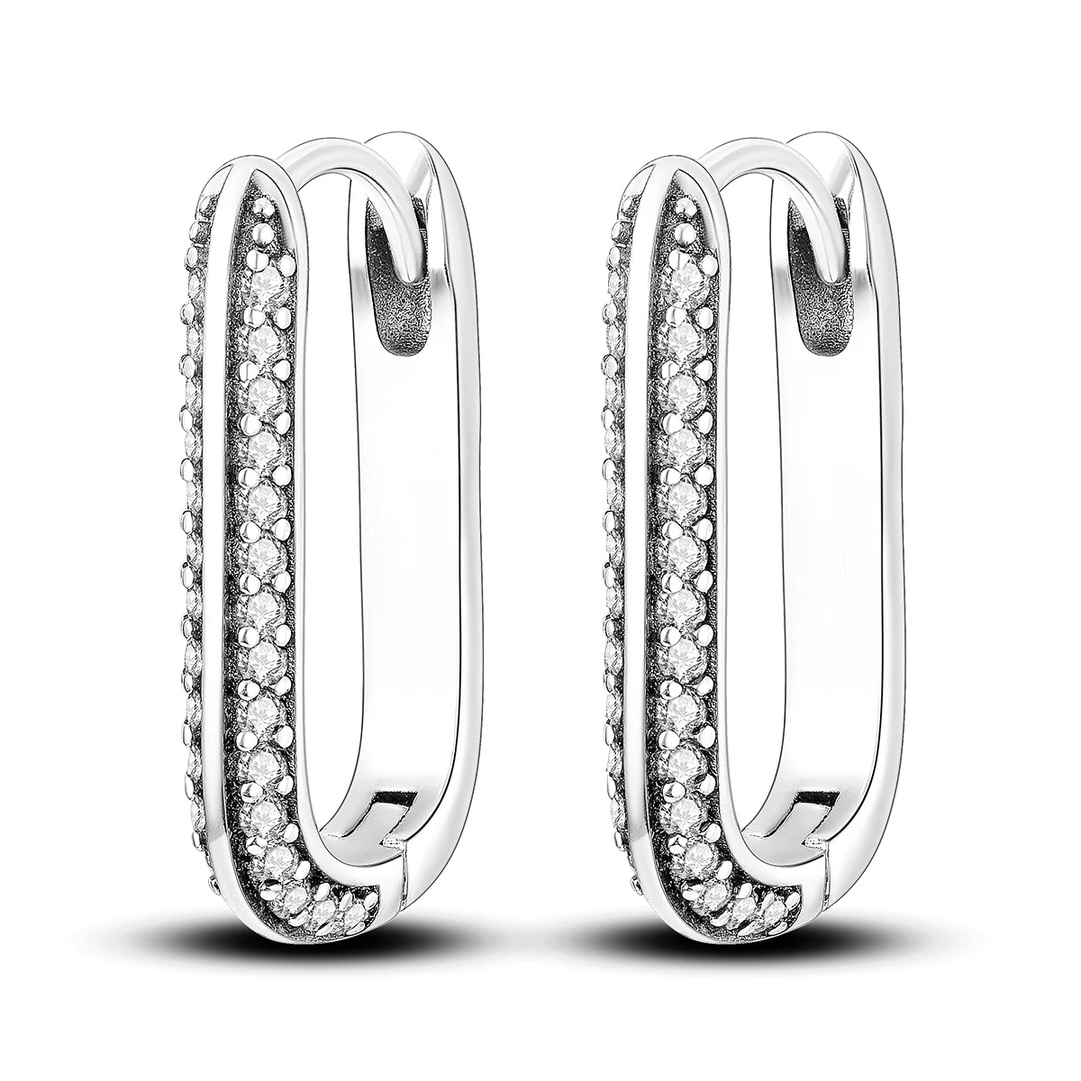 

925 Silver U Shape Earring For Woman Original Hoop Earring Fit Banquet Party Jewelry Gift