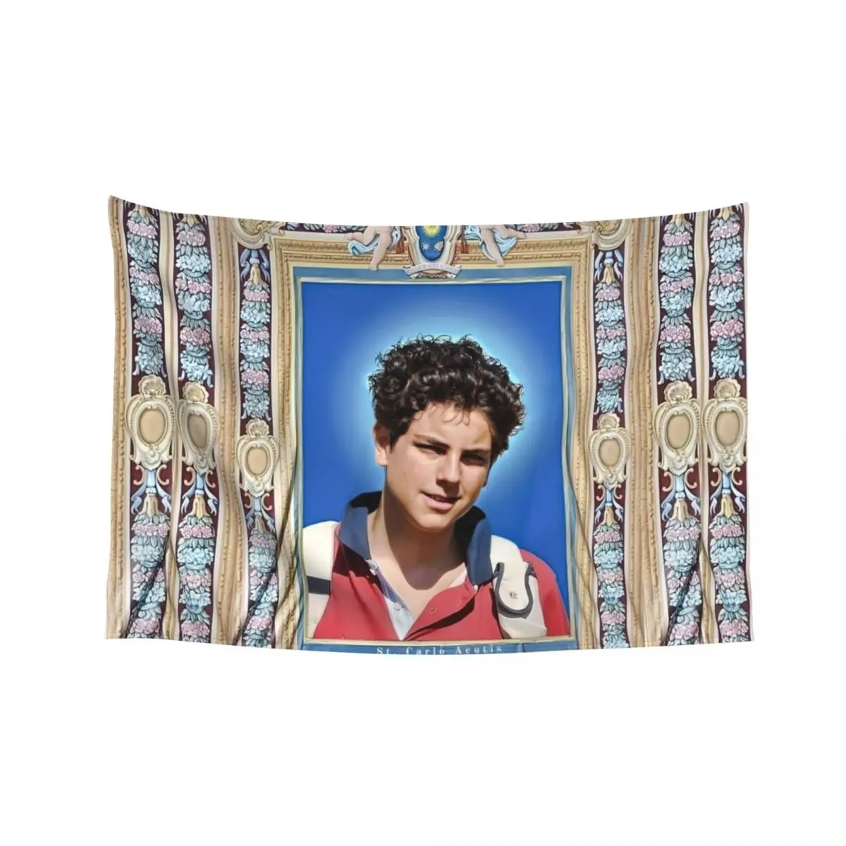

Saint Carlo Acutis Santo Carlo Acutis Tapestry Home Decorations House Decoration Tapestry