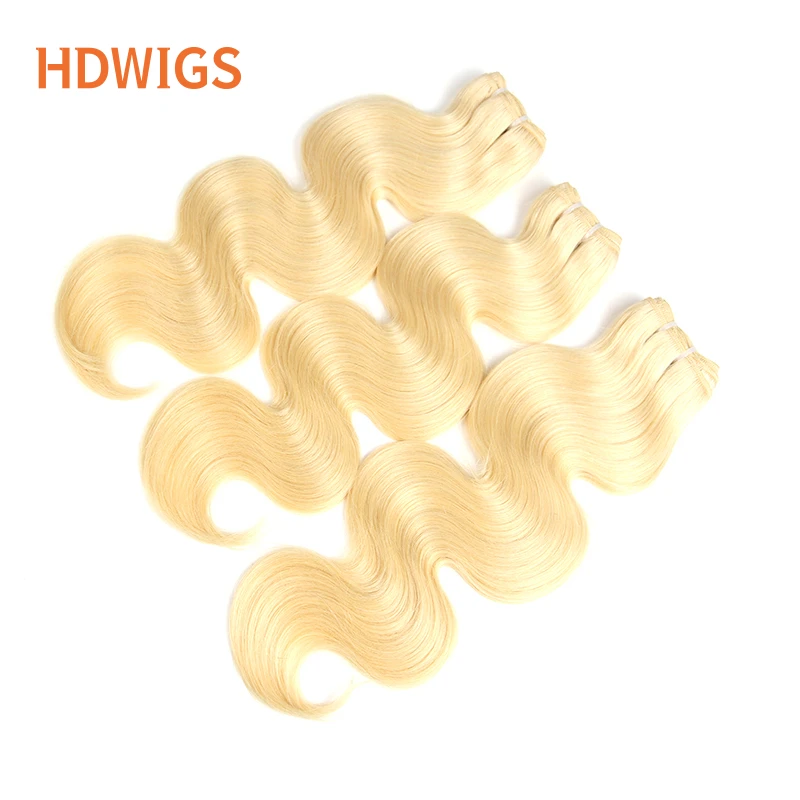 

Body Wave Human Hair Bundles Virgin Human Hair Weave for Women High Quality One Donor Hair Extensions Double Drawn Natural 613#