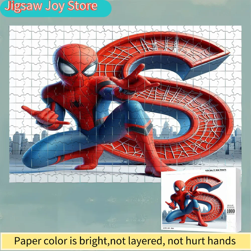 

[2D Flat Printing] of Spider-ManPuzzle Game, Designed for Seamless Assembly, Ideal for Family And Parent-Child Bonding Activit