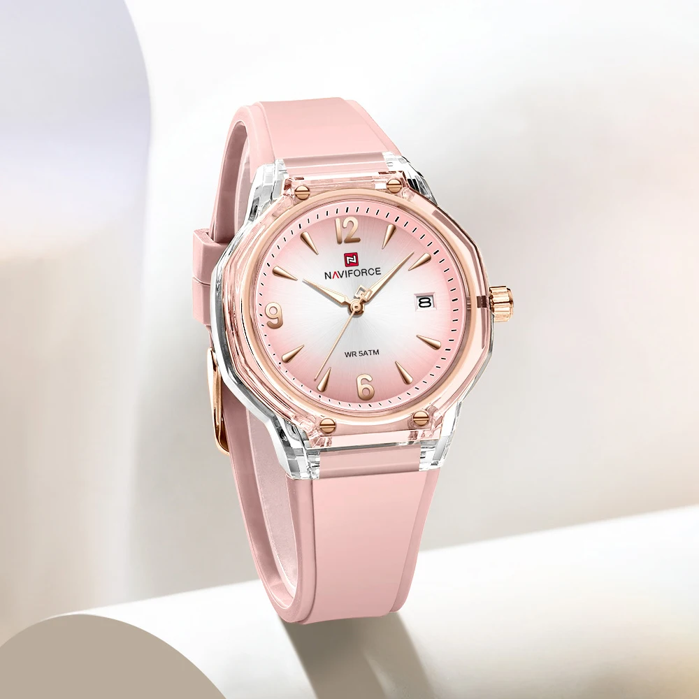 NAVIFORCE Watches for Women Creative Fashion Dial Wristwatch Ladies Quartz Waterproof Shockproof Female Clock Gifts