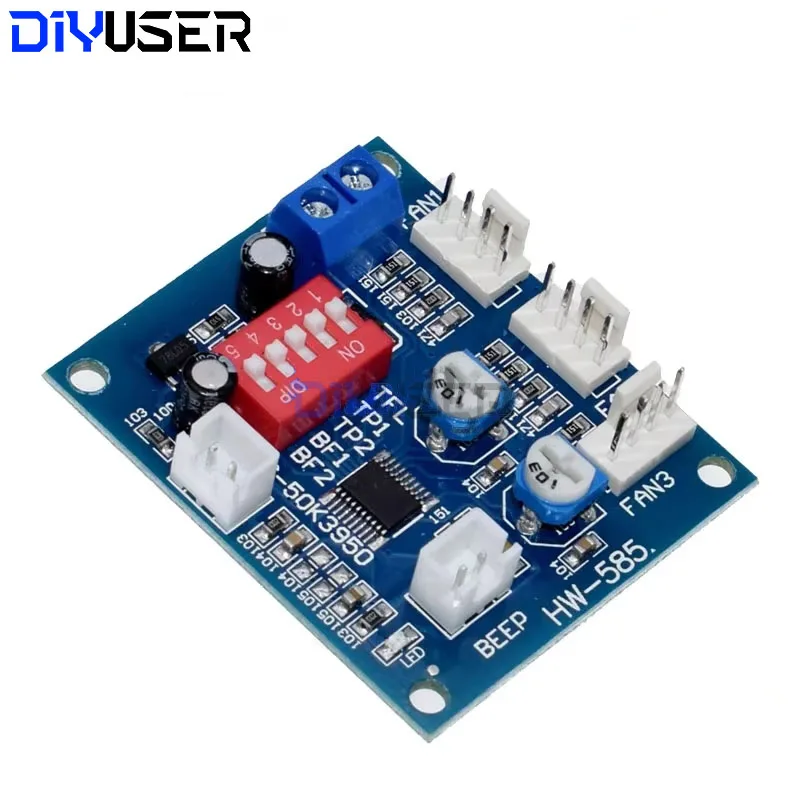 DIYUSER DC 12В 5A PWM PC Вентилятор процессора, контроль температуры, скорости, контроллер скорости, датчик температуры