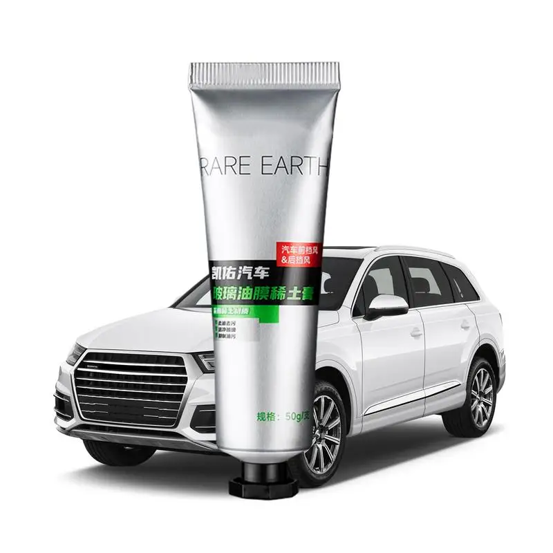 

50g Car Glass Film Remover Windshield Cleaner Glass Film Coating Glass Oil Paste Film Cleaner Cream Clean Stains Auto accessory