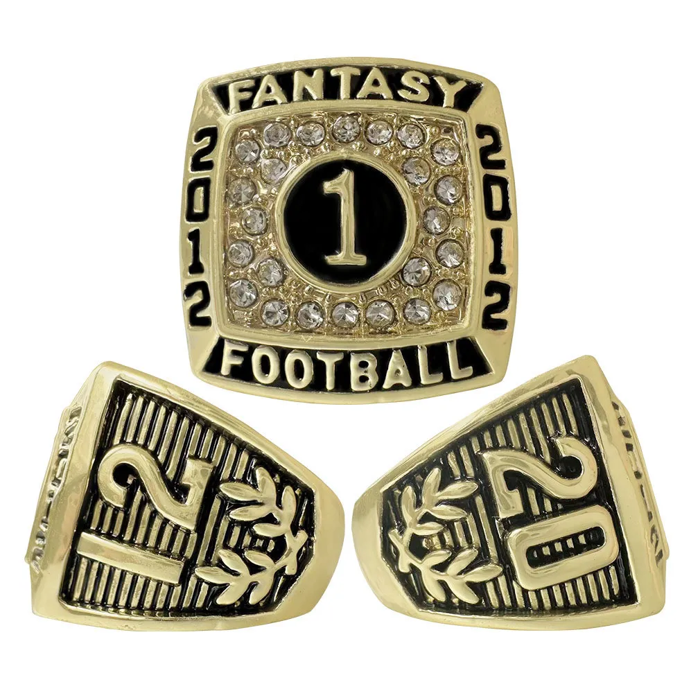 2012 Fantasy Football Championship Ring FFL WINIER Trophy Prize for Fans Men's Commemorative Gifts