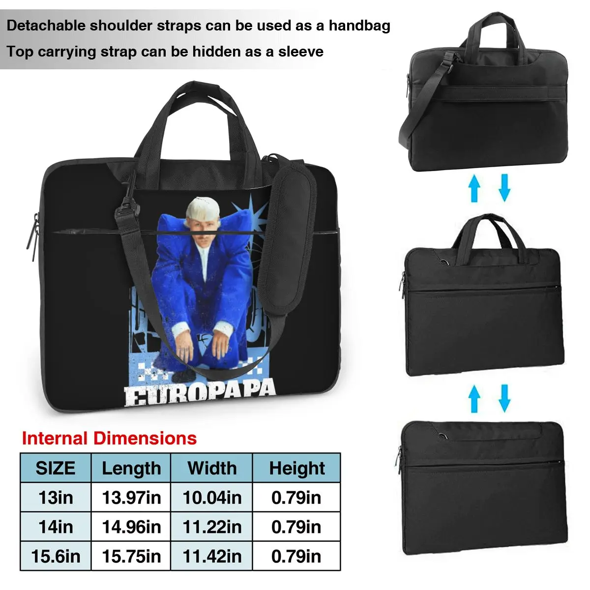 Laptop Bag Joost Klein Europapa Briefcase Bag Eurovisioned 2024 13 14 15 Stylish Shockproof Computer Bag For Macbook Pro Lenovo