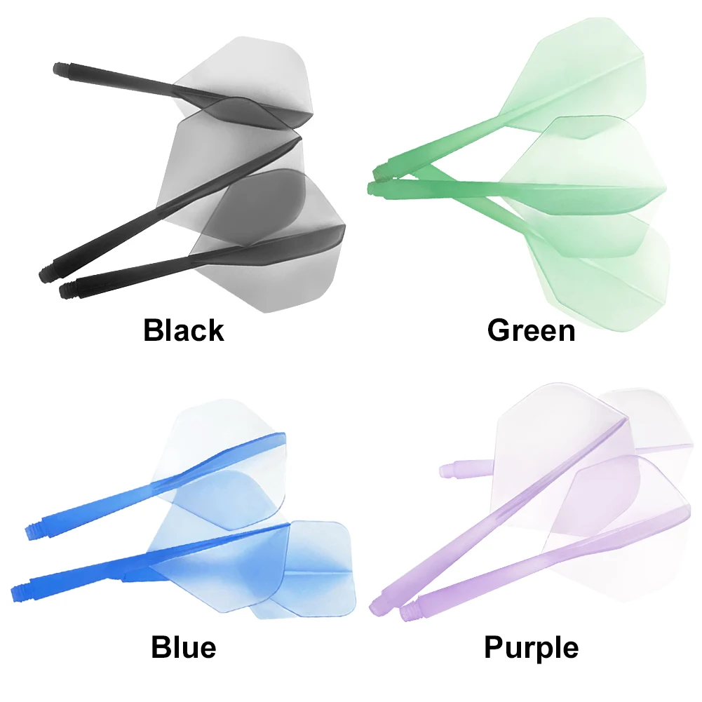 3Pcs 2BA Screw Soft Darts Anti-fall Integrated Dart Flights and Shafts Plastic Transparent Darts Tail Professional Darts