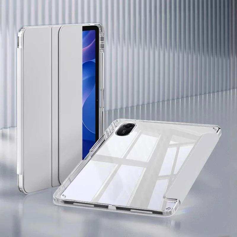 

Чехол для Xiaomi Redmi Pad 2, чехол с держателем для ручки, тройной акриловый прозрачный жесткий чехол для Funda Redmi Pad 2 2025, чехол 11 дюймов