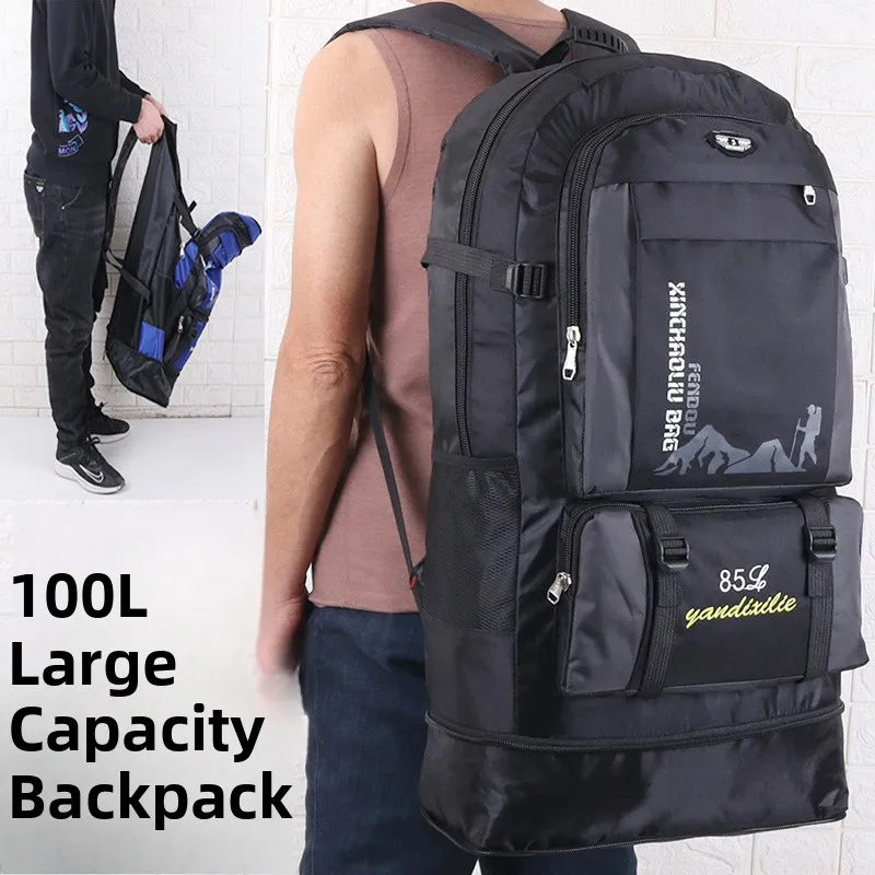 

Large Capaci Outdoor Climbing Bag Men's Waterproof Double oulder Bapa Farm Work Travel Lage Bag Durable And Robust