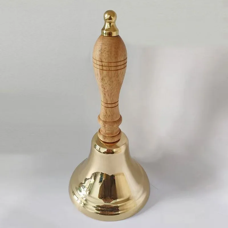 Brass Altar Bell With Wooden Handle With A Very Crisp Sound For Church Supplies