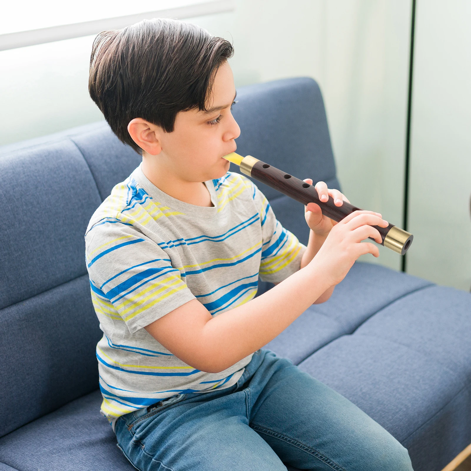 

Ebony Flute Concert Adult Chinese Artisan Artistic Expression Wind Instrument Cultural