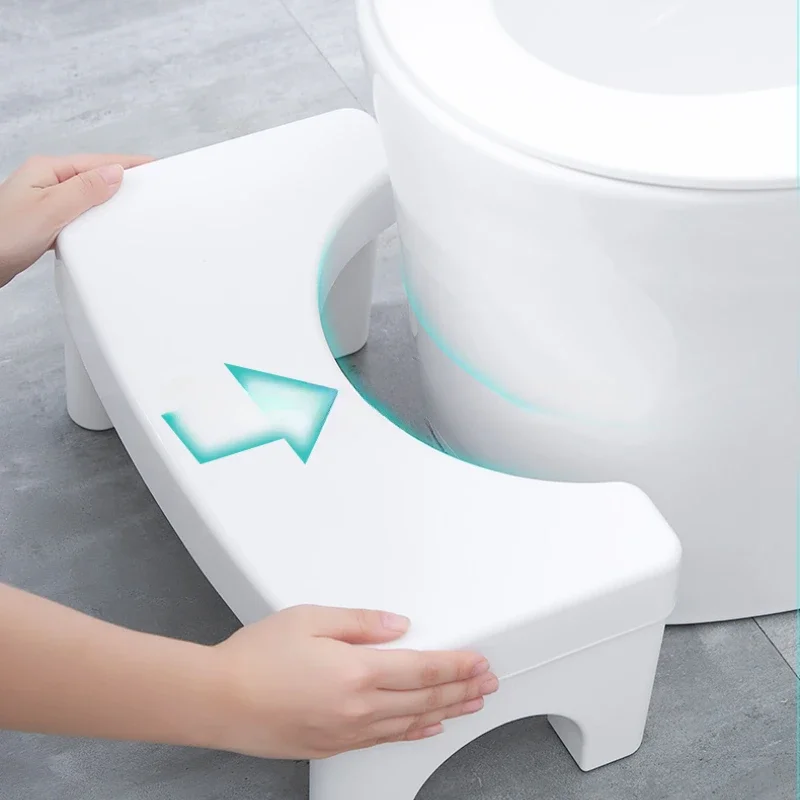 Bathroom Toilet Step Stool White Plastic Small Low Design Stool Squatty Potty Modern