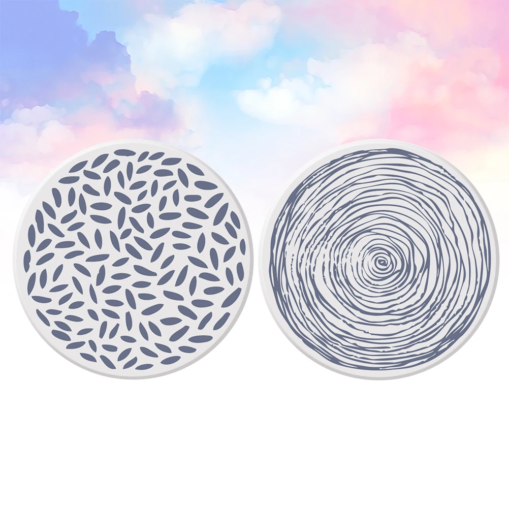 

2PCS Diatomite Coasters Round Mats Absorbent Nonslip Placemats Cup Pads Japanese Tableware Compatible Heat Resistant Scratch