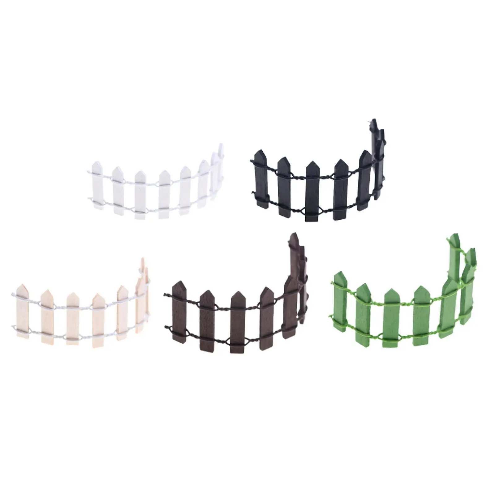 Miniatur-Gartenzaun, DIY-Einrichtungen, Simulation, Miniatur-Holzzaun für Handwerk, Mikrolandschaft, DIY-Modell, Feengarten-Geschenk