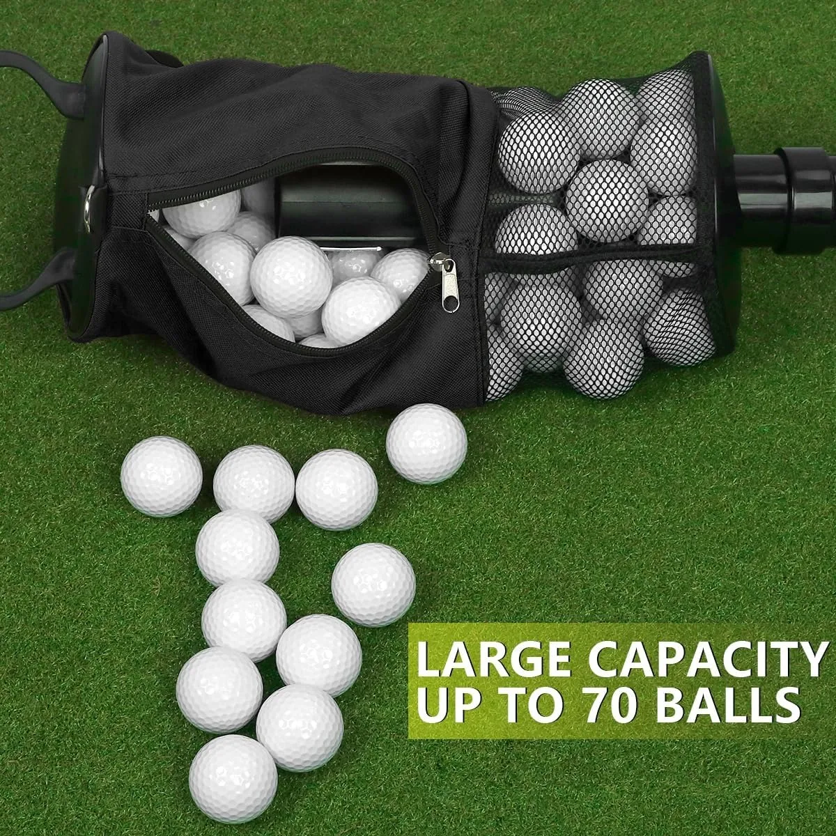 Portable Outdoor Golf Ball Pick Up Collector Lightweight Shag Bag for Golf Accessory Storage During Group Games