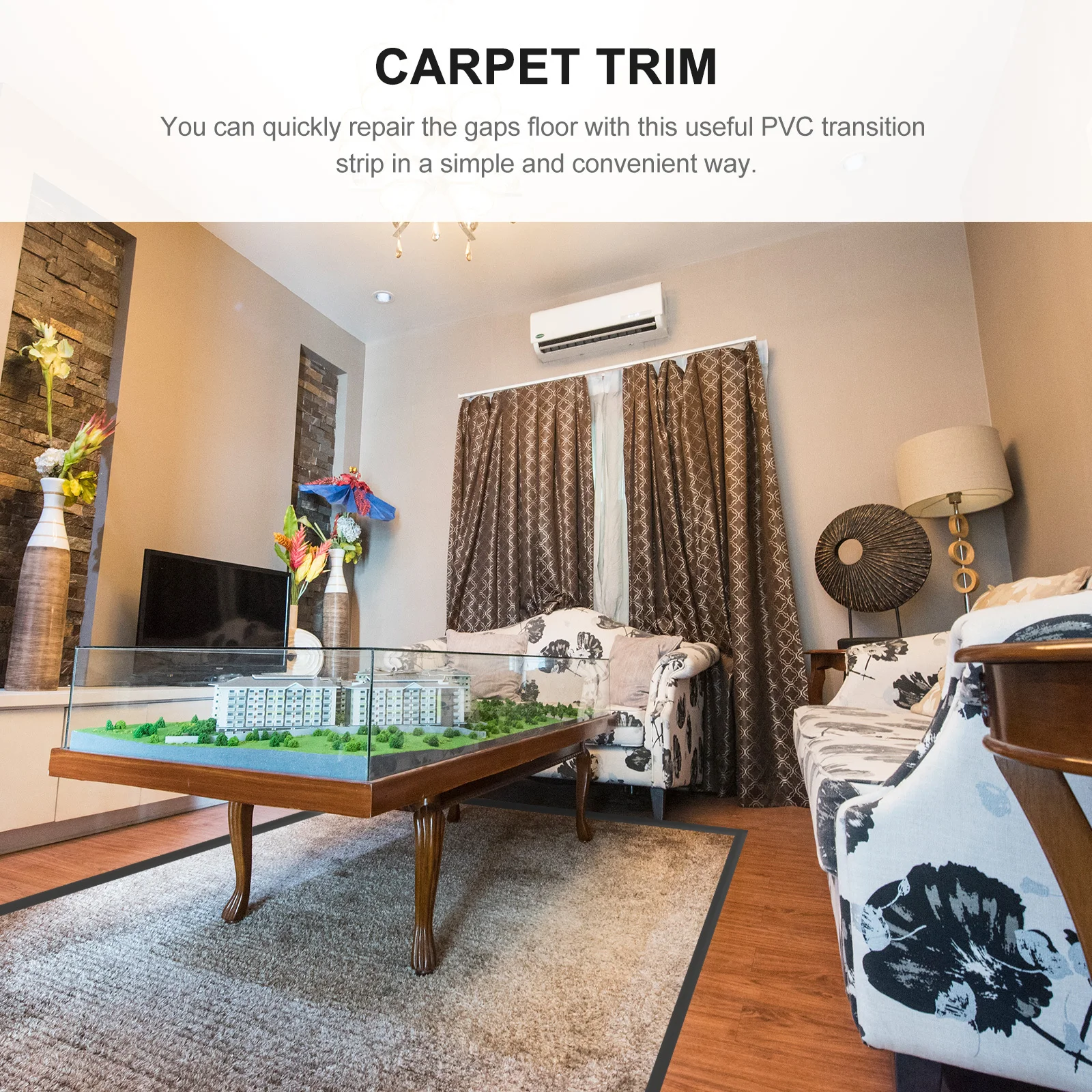 

Floor Transition Strip Self Adhesive Flexible Pvc Edge Trim For Tile Carpet Flooring Gap Repair Thresholds For Doorways Carpet