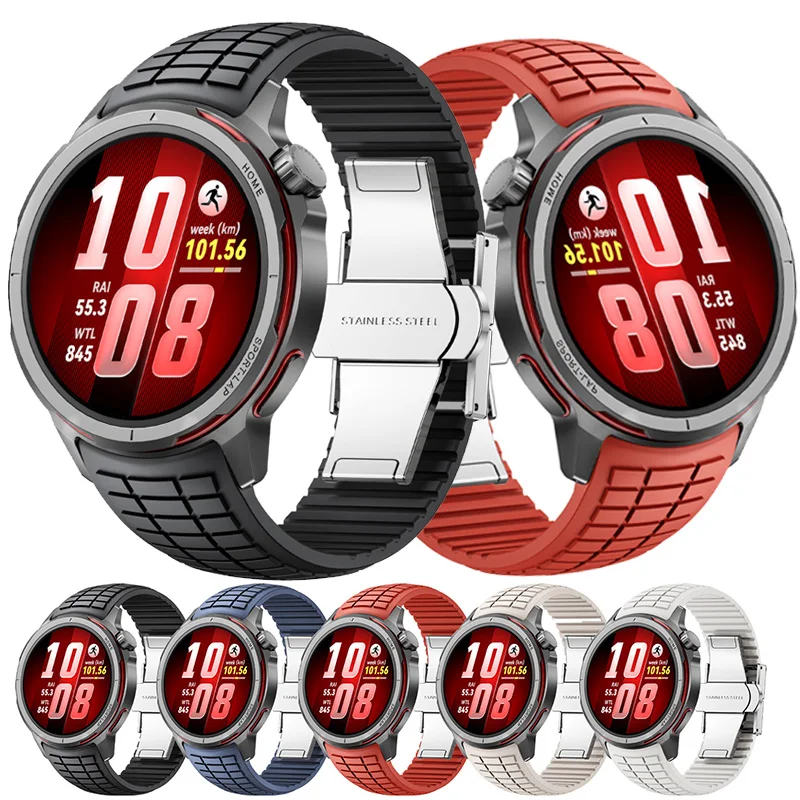 Silikonarmband ohne Lücken für Huawei Watch GT Runner 2 Sport, zugeschnittenes Armband für Huawei GT Runner 2, austauschbares Armband