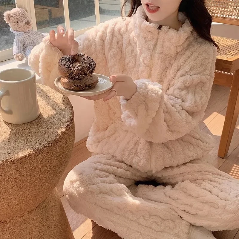 女性用長袖パジャマセット,トップスとパンツ,レースのナイトウェア,パジャマ,ラージサイズ,5XL, 150kg,秋,2個