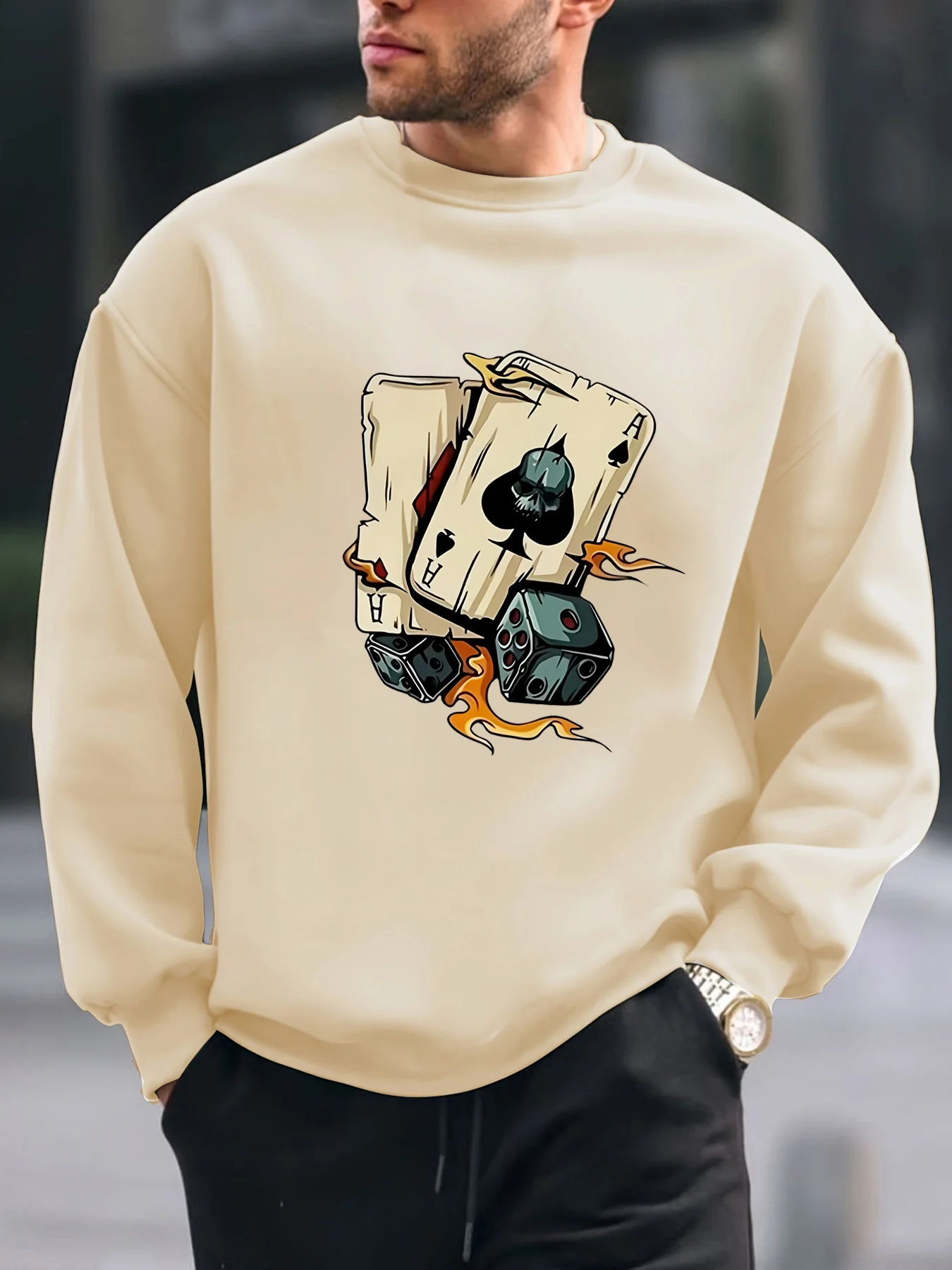 outono-e-inverno-masculino-casual-solto-e-elegante-poker-e-dados-padrao-impresso-manga-comprida-em-torno-do-pescoco-moletom