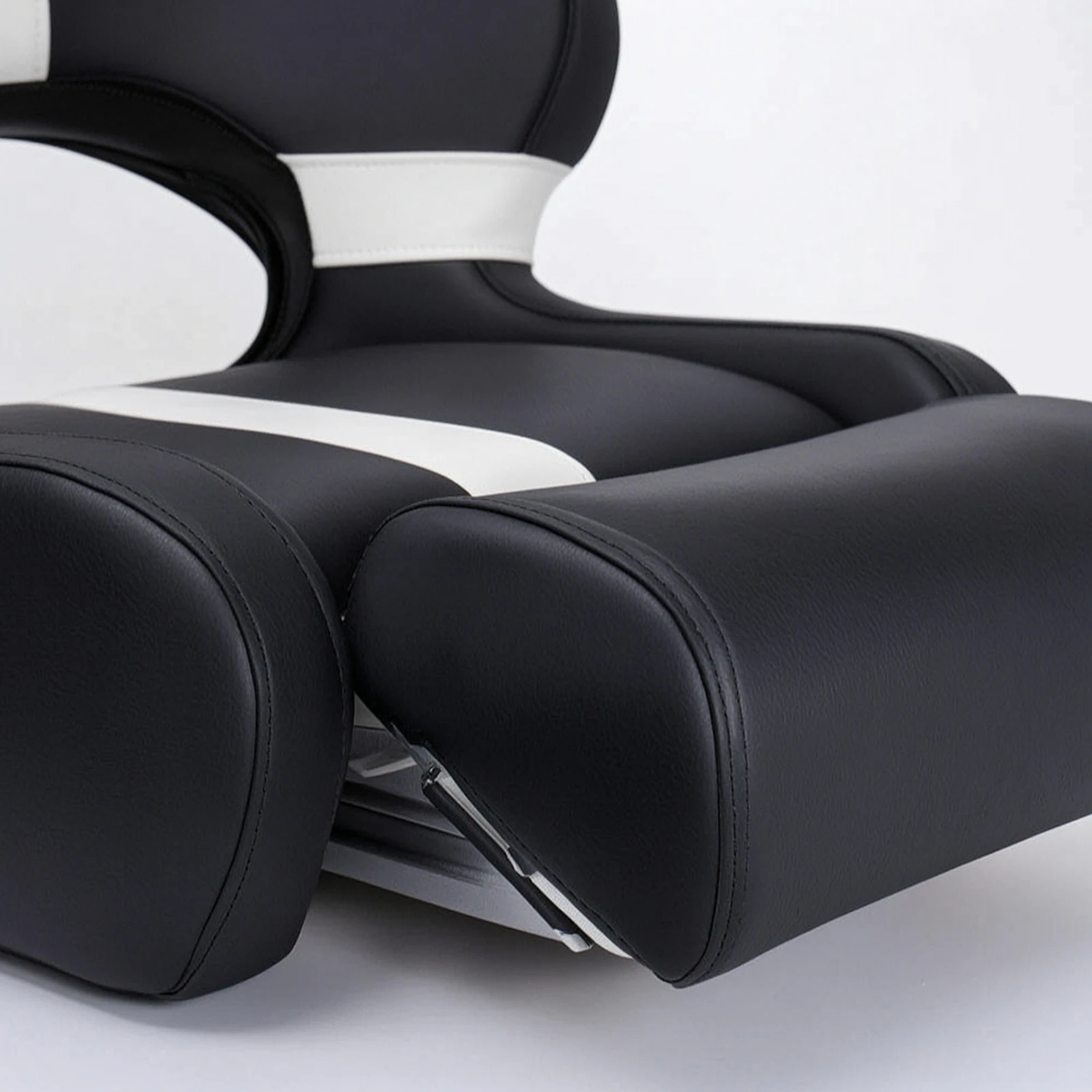 Boat Seat with Leg Support Breathable High Back Boat Seat Fold-down Weatherproof for Captains, Steering Station