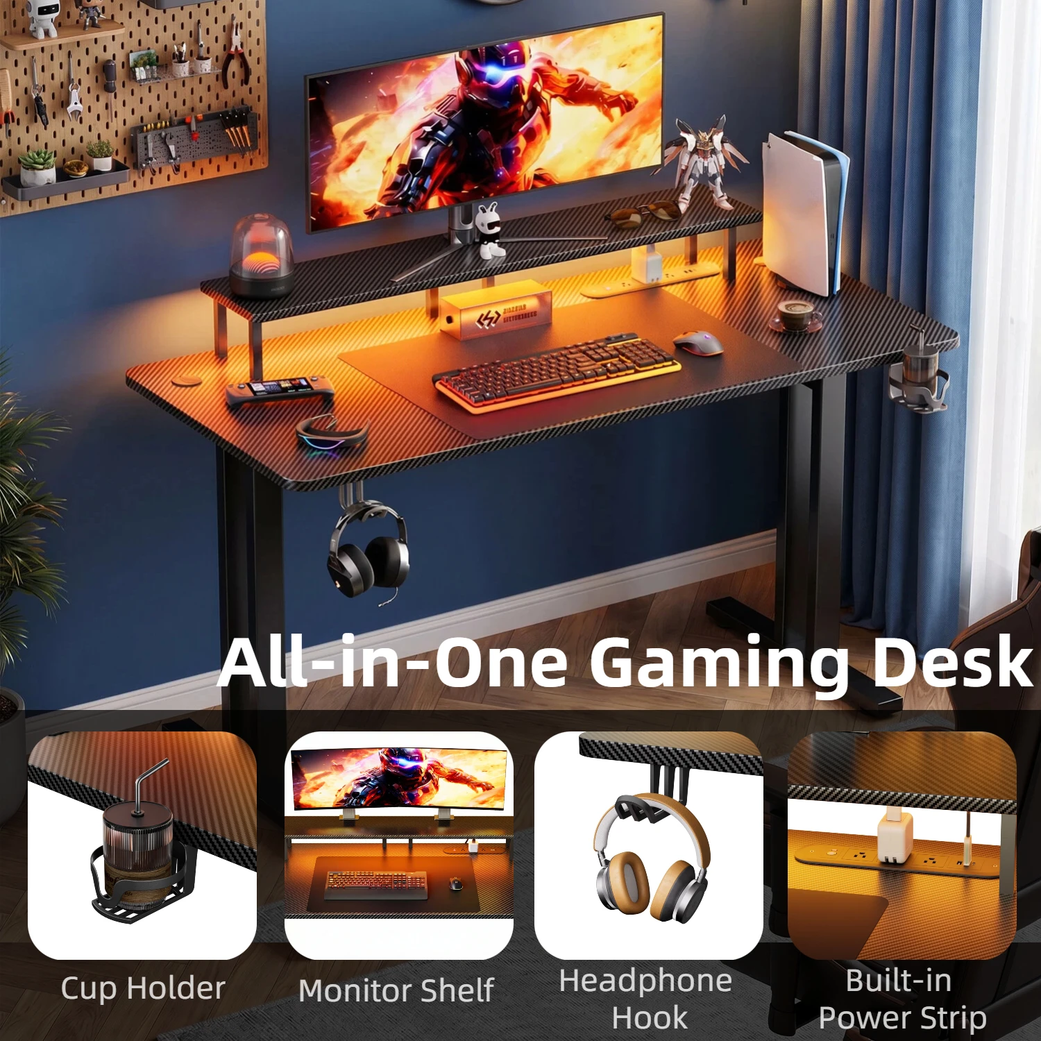 Mesa de Jogos com Luzes LED e  - Office Furniture Outlet avaliação e preço