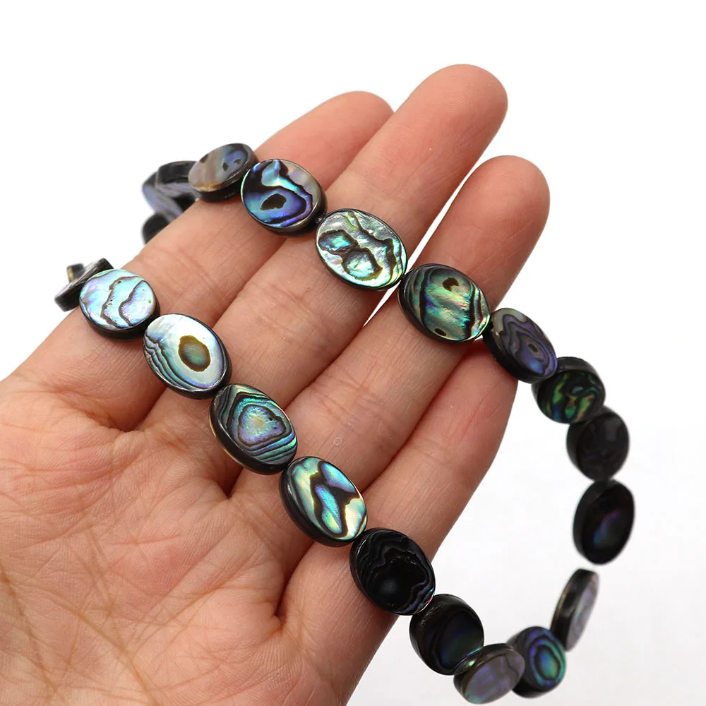 Natural Abalone Beads Oval 6x8mm-18x25mm Fashion Ladies Charm DIY Making Bracelet Necklace Earrings Accessories Gift 1pcs