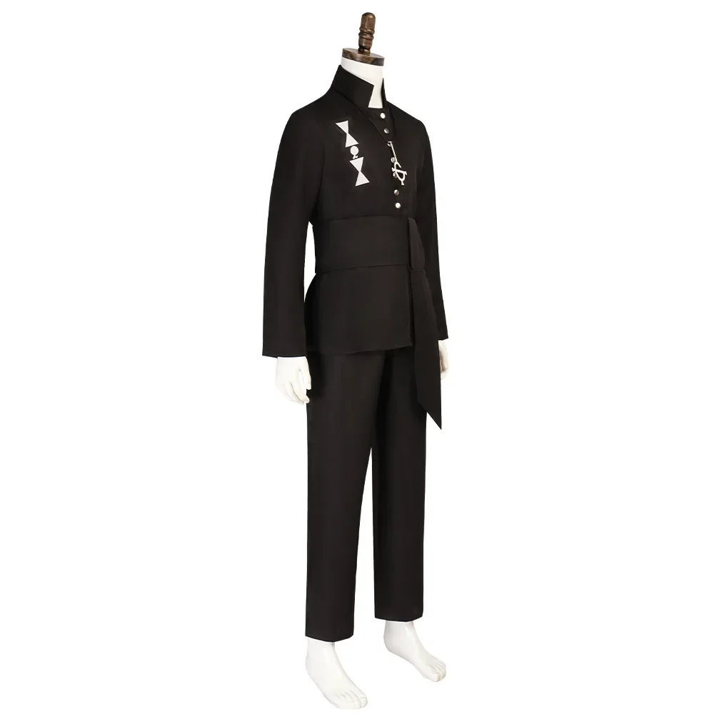

Dressing Up In Anime Ghost B.C. Cosplay Costume Adult Men Papa Emeritus Black Uniform Coat Pants Full Set Halloween Party Rolepl