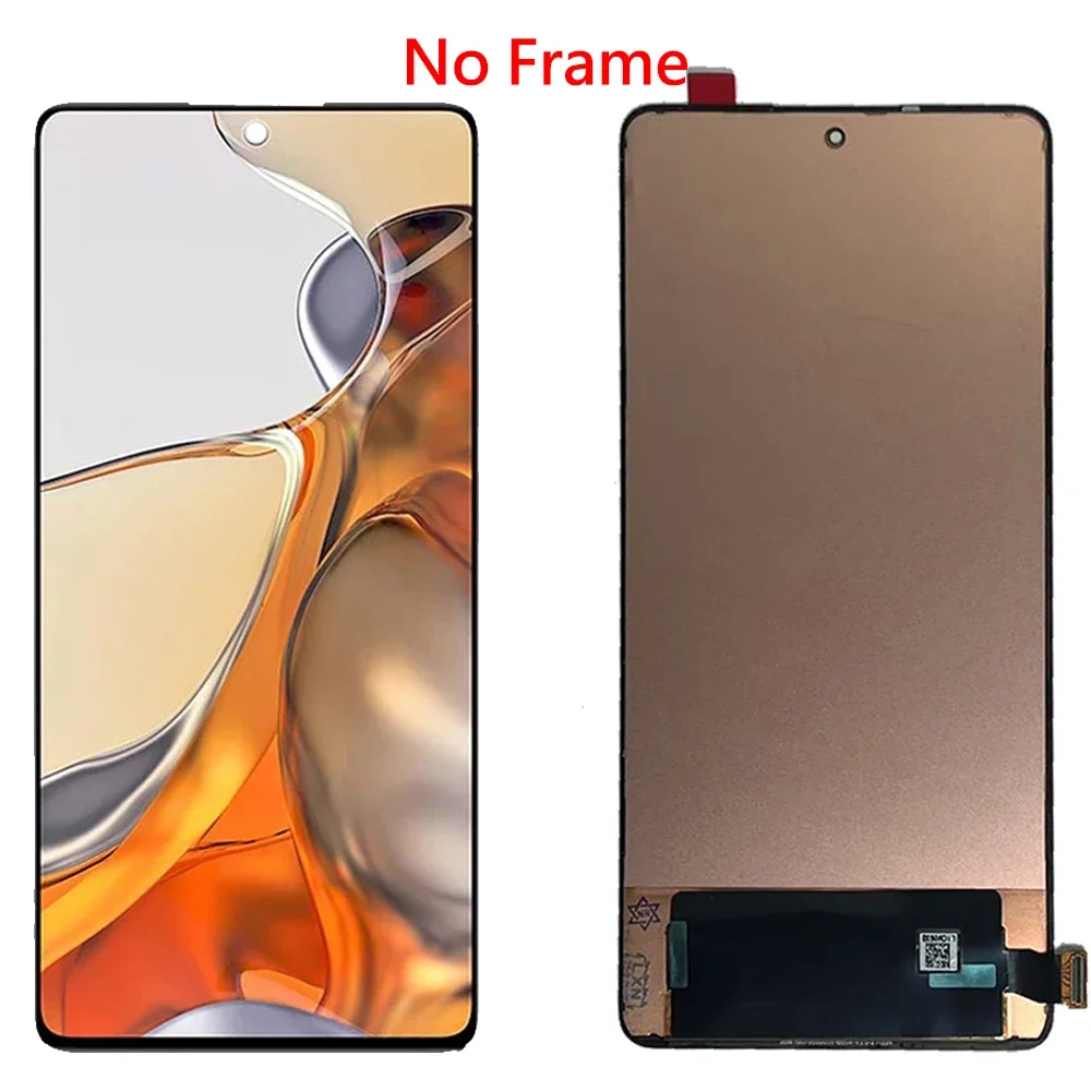 AMOLED 6.67" For Xiaomi 11T Pro LCD Screen Touch Panel Digitizer For Xiaomi 11Tpro LCD Display With Frame Replacement Parts