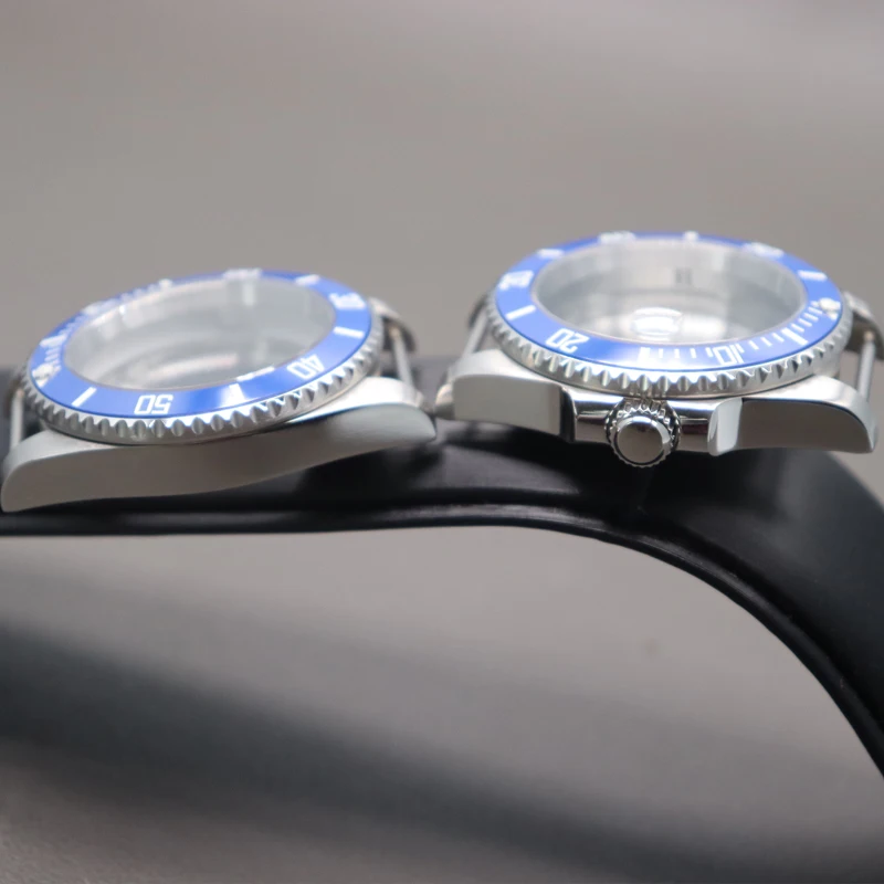 الفضة 40 مللي متر ساعة فاخرة C3 السيراميك الحافة الياقوت الزجاج ل NH35 NH36 NH34NH38 4R36 ETA2824 Miyota8215 حركة الغواصة