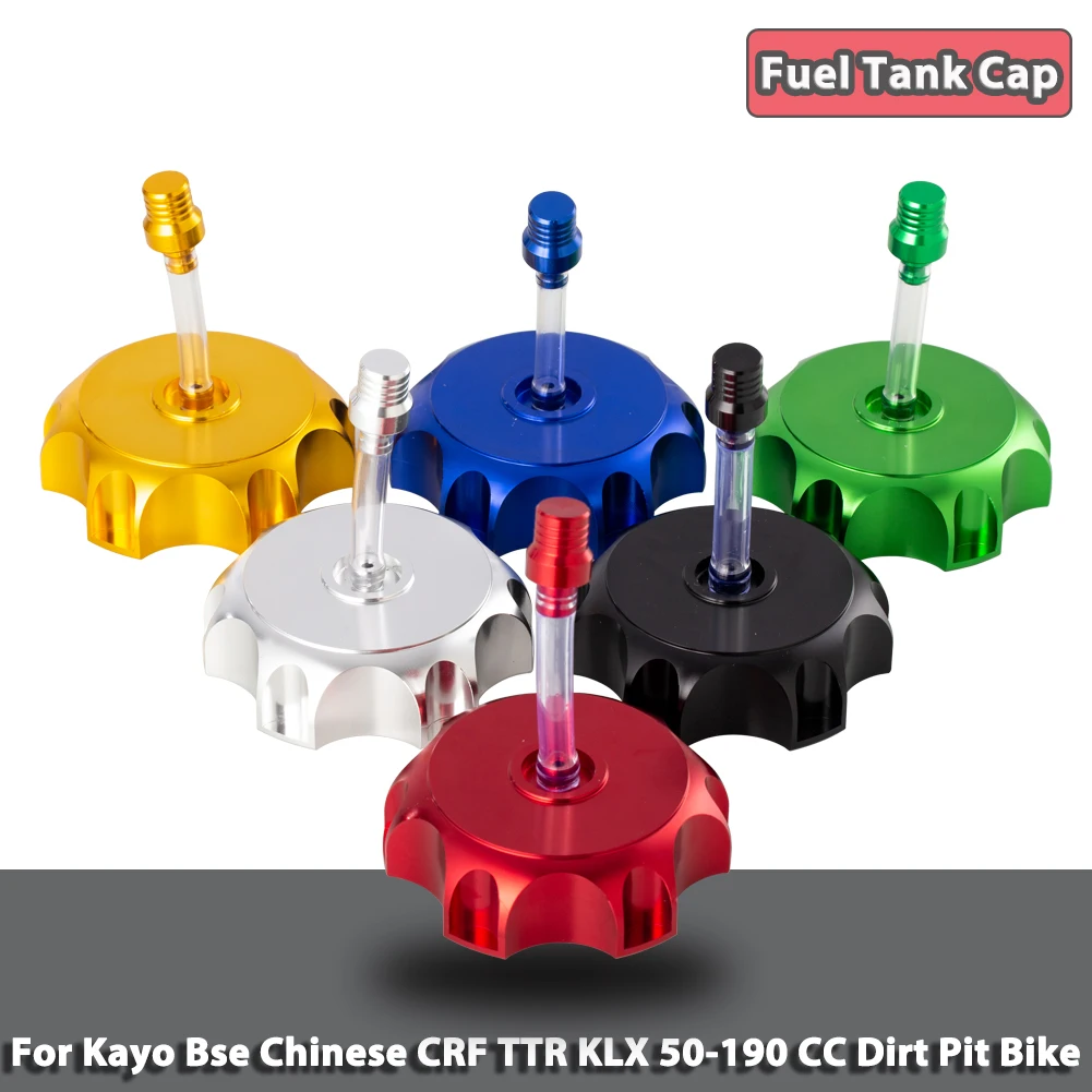 CNC AluminiumGas Fuel Tank Cap For Kayo Bse Chinese CRF TTR KLX 50-190 CC ATV Dirt Pit Bike Universal Motorcycle Breather Vent