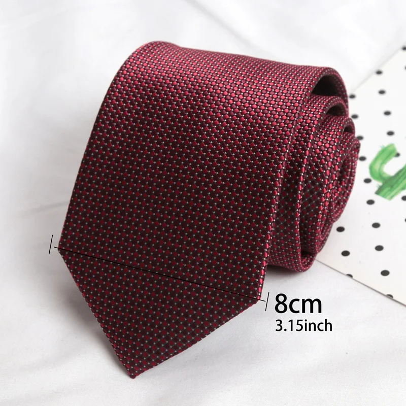 Dasi Jacquard Burgundy Mewah 8CM untuk Pria, Dasi Paisley untuk Pengantin Pria, Dasi Formal untuk Bisnis, Pernikahan, Pesta, Aksesoris Dasi