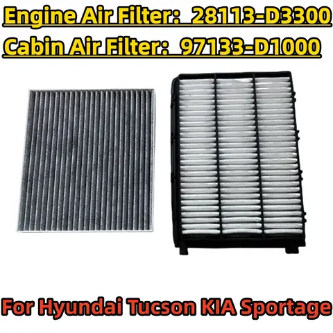 28113-D3300 97133-D1000 Engine Air Filter and Cabin Air Filter Combo Set For Hyundai Tucson KIA Sportage TL QL 1.6 Auto Parts