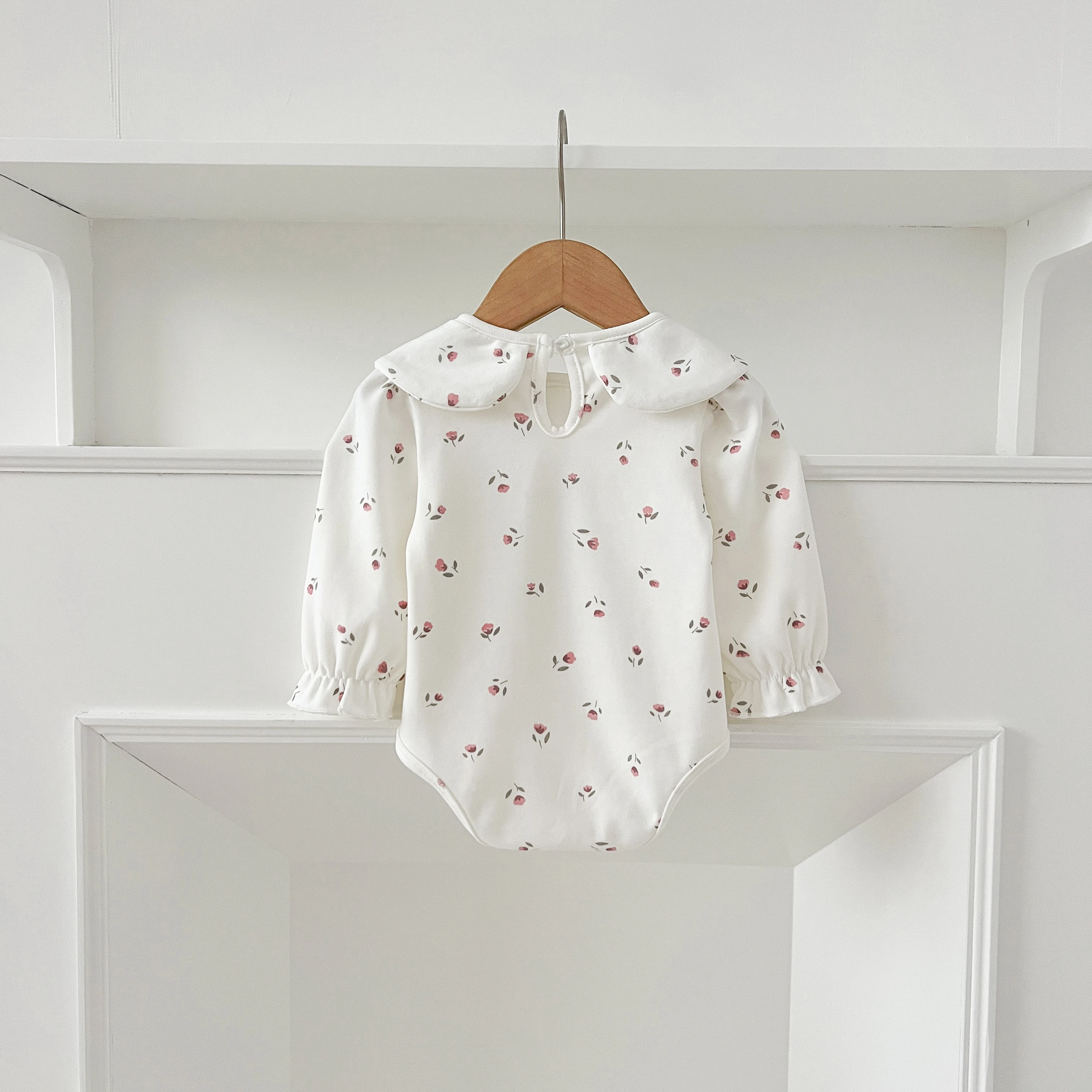 Herbst 0-24M Baby Mädchen Kleidung Kleinkind Baby Jungen Mädchen Strampler Weiß Infant Baby Mädchen Overall Frühling blume Punkte Baumwolle Strampler – Detail 14