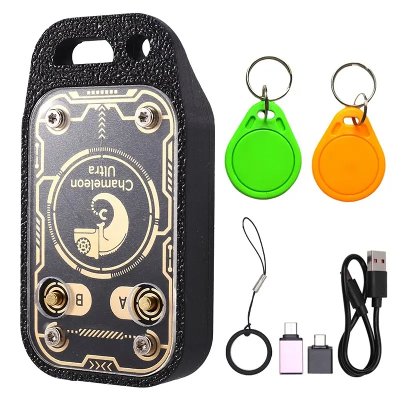 New Tech RFID Smart Card Emulator Chameleon Ultra Plus Smart Chip Reader IC ID Card Decode Reset+ Automatic Polling+ 2XUID Keych