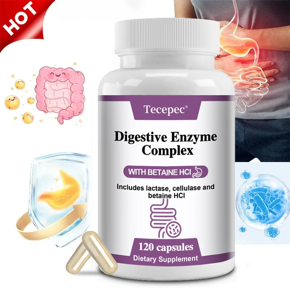 Digestive Enzyme Complex - Promotes Digestion, Immunity and Nutrient Absorption - Relieves Bloating, Gas and Intestinal Health