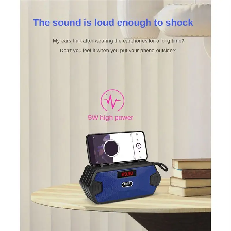 

Портативная беспроводная колонка CCDDBG с Bluetooth, мини-сабвуфером, поддержкой TF-карт, USB-портом и FM-приемником/радио (красный)