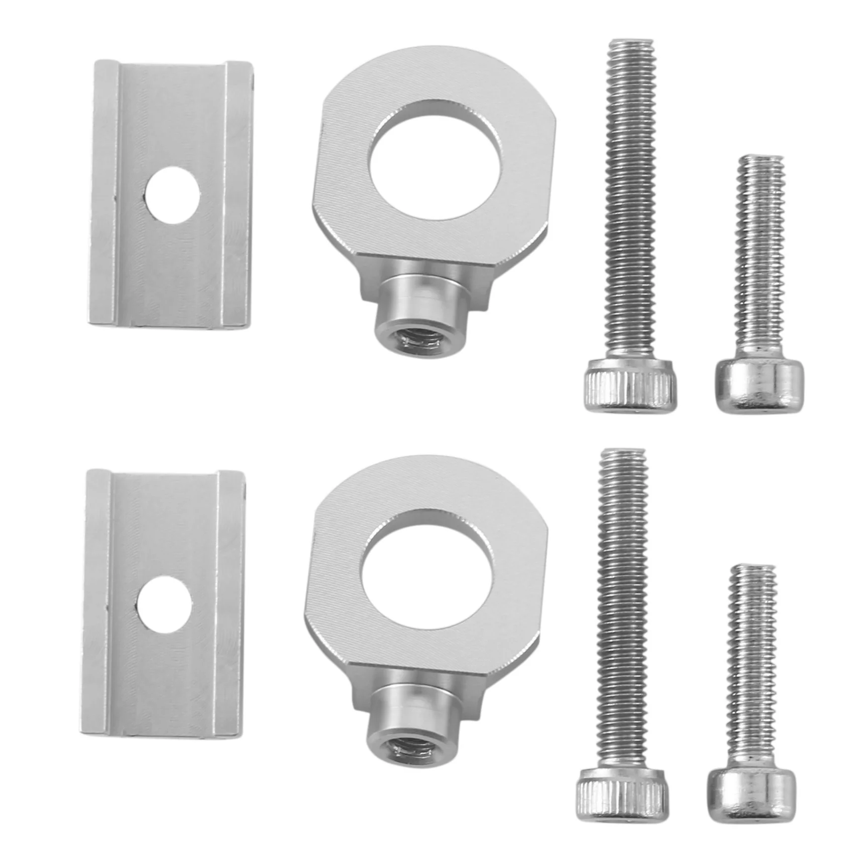 

FSTE-2X Bike Chain Tensioner Adjuster Aluminum Alloy Bicycle Fastener Bolt Single Speed Bicycle Bolt Screw Silver