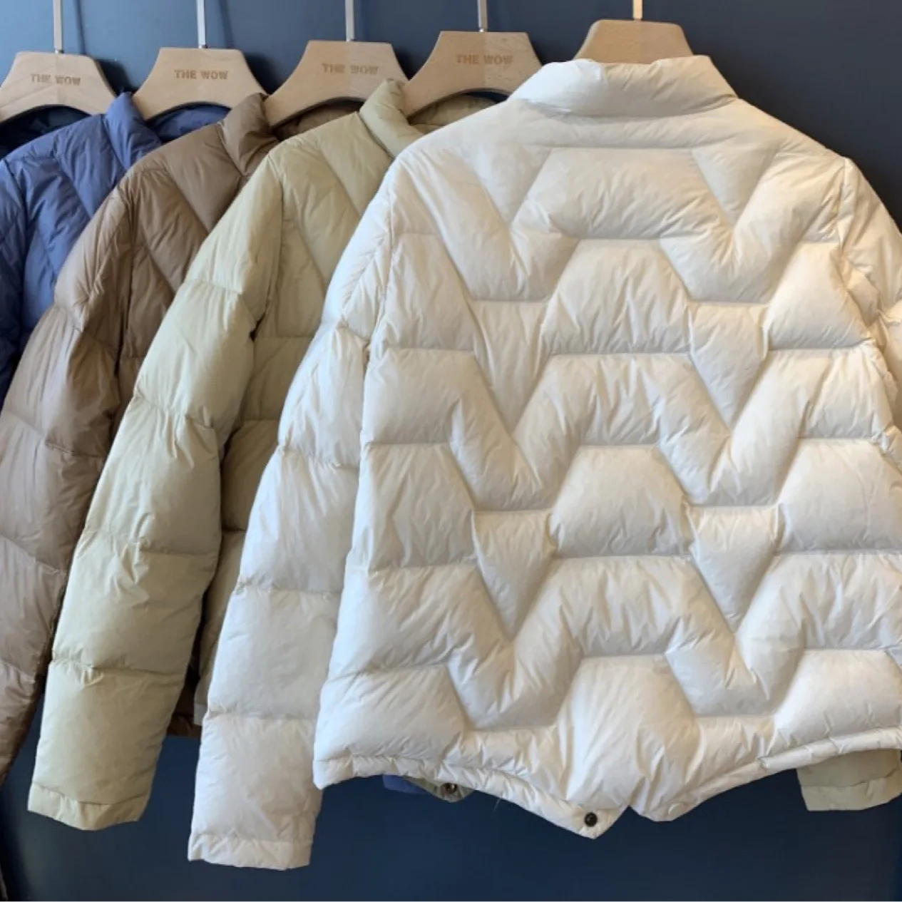 Down Coats Women Stand Collar Jackets Full Sleeve Thick Warm Y2k Streetwear Elegant Jacket Work Solid Coat Autumn Winter 2025