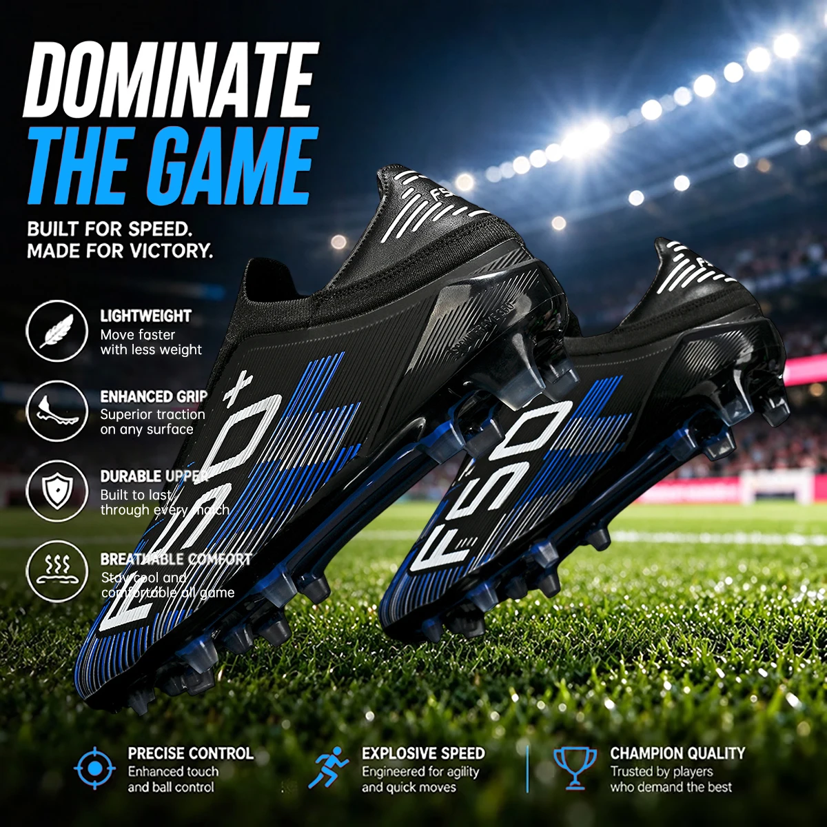 Men's AG/FG Soccer Cleats, Adult Artificial Grass Football Boots for Training & Match, Multiple Styles and Colors
