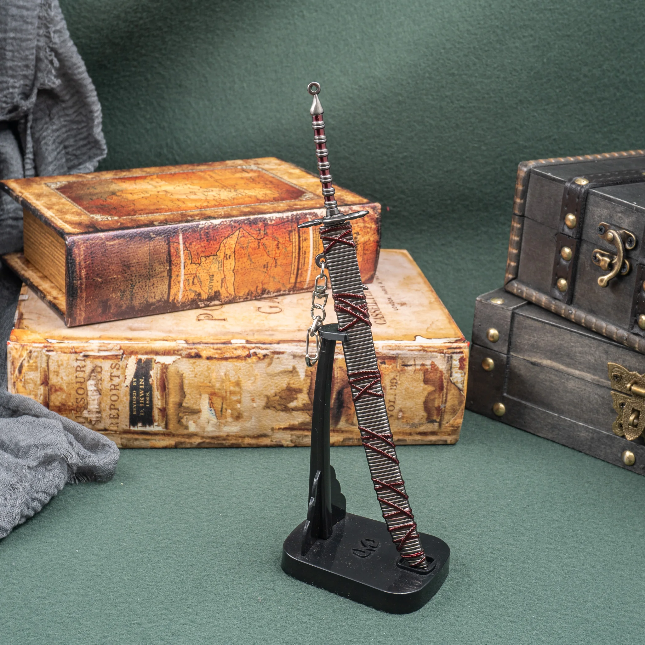 Monster Hunter World Divine Slasher Long Sword Replica 22 cm, Metall-Katana-Miniaturmodell, MHW Gamer-Sammlergeschenk – Detail 10