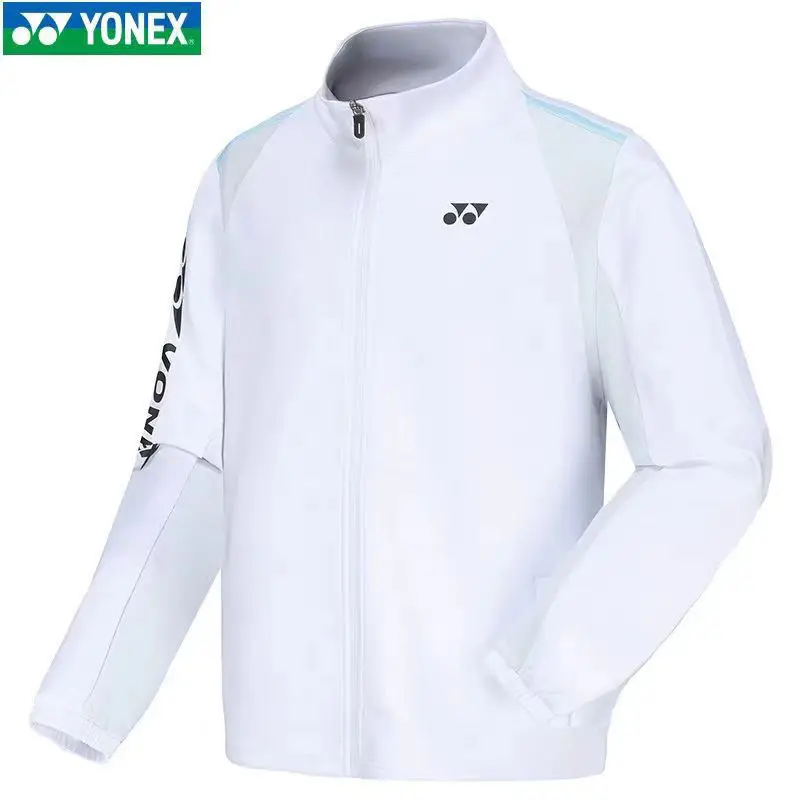 YONEX 2024 الخريف والشتاء جديد الرجال والنساء نفس الريشة جيرسي التدريب الرياضي تنوعا سترة بأكمام طويلة