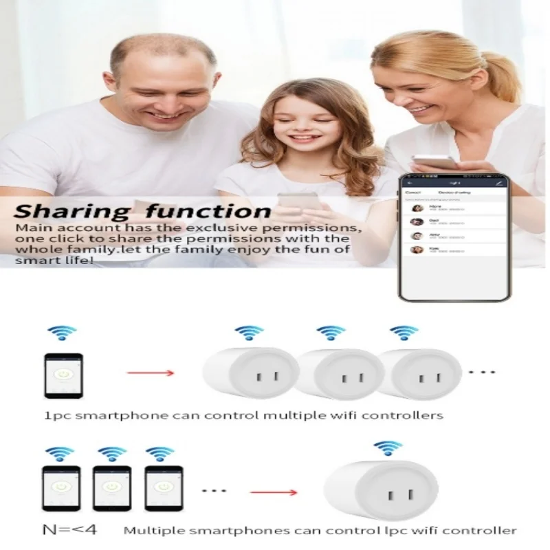 2025 قابس مقبس ذكي واي فاي جديد توقيت التحكم الصوتي لمكبر الصوت AI العالمي، يمكن التحكم فيه بواسطة ثلاثة تطبيقات #5