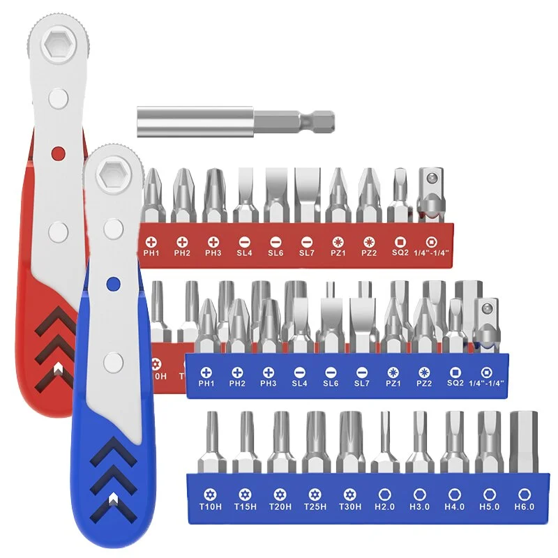 22Pcs Combination Dual Wrench Ratchet Wrench Screwdriver Forward and Reverse Hex Multifunction Maintenance Tool