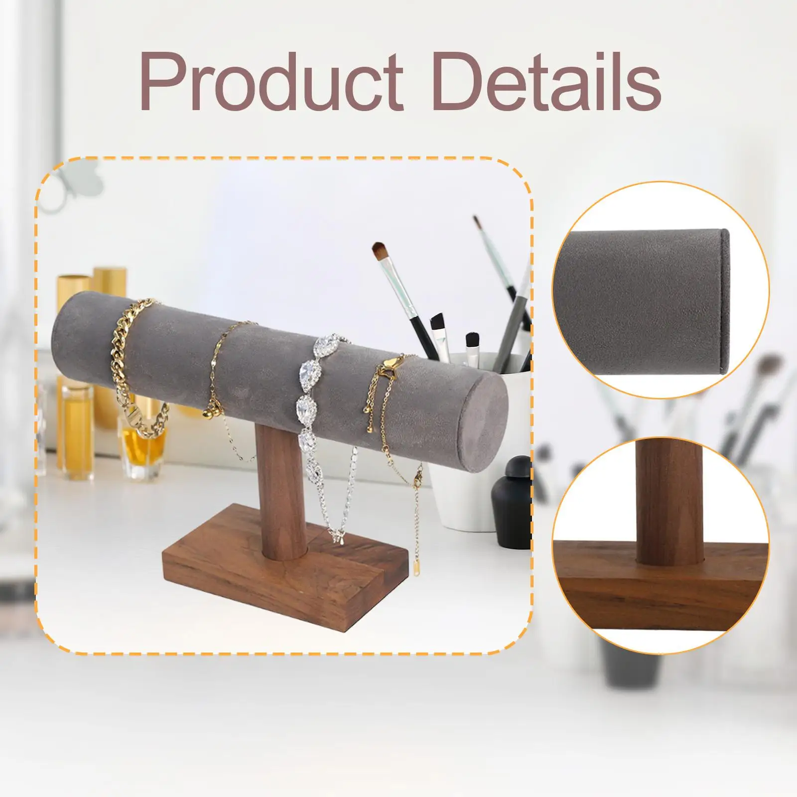 حامل سوار، رف تخزين، برج عرض الطاولة، منظم الأساور، حامل ساعة لربطات الشعر، عرض البيع #5