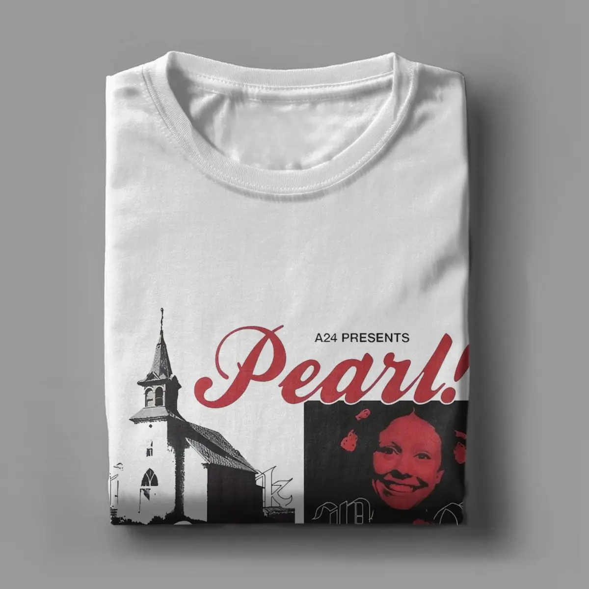 Men\'s Pearl Scary Movie Horror T Shirts Pure Cotton Clothes Vintage Short Sleeve Crew Neck Tees Graphic T-Shirts