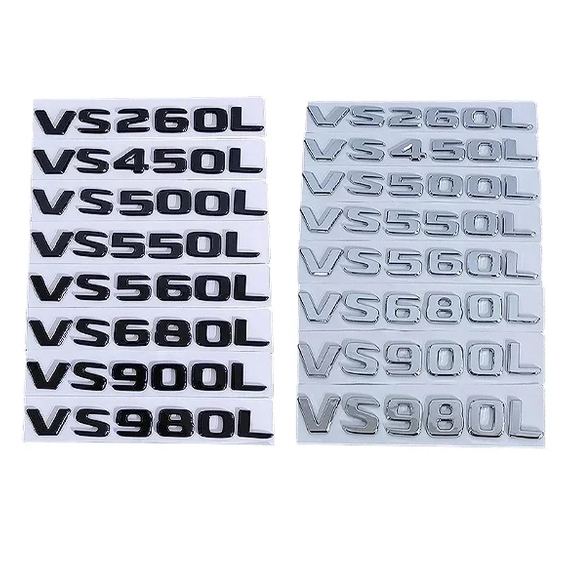 

ABS Car Body Emblem Letter Sticker Rear Badge for Mercedes Benz VS260L VS450L VS500L VS550L VS560L VS680L VS900L VS980L Letters