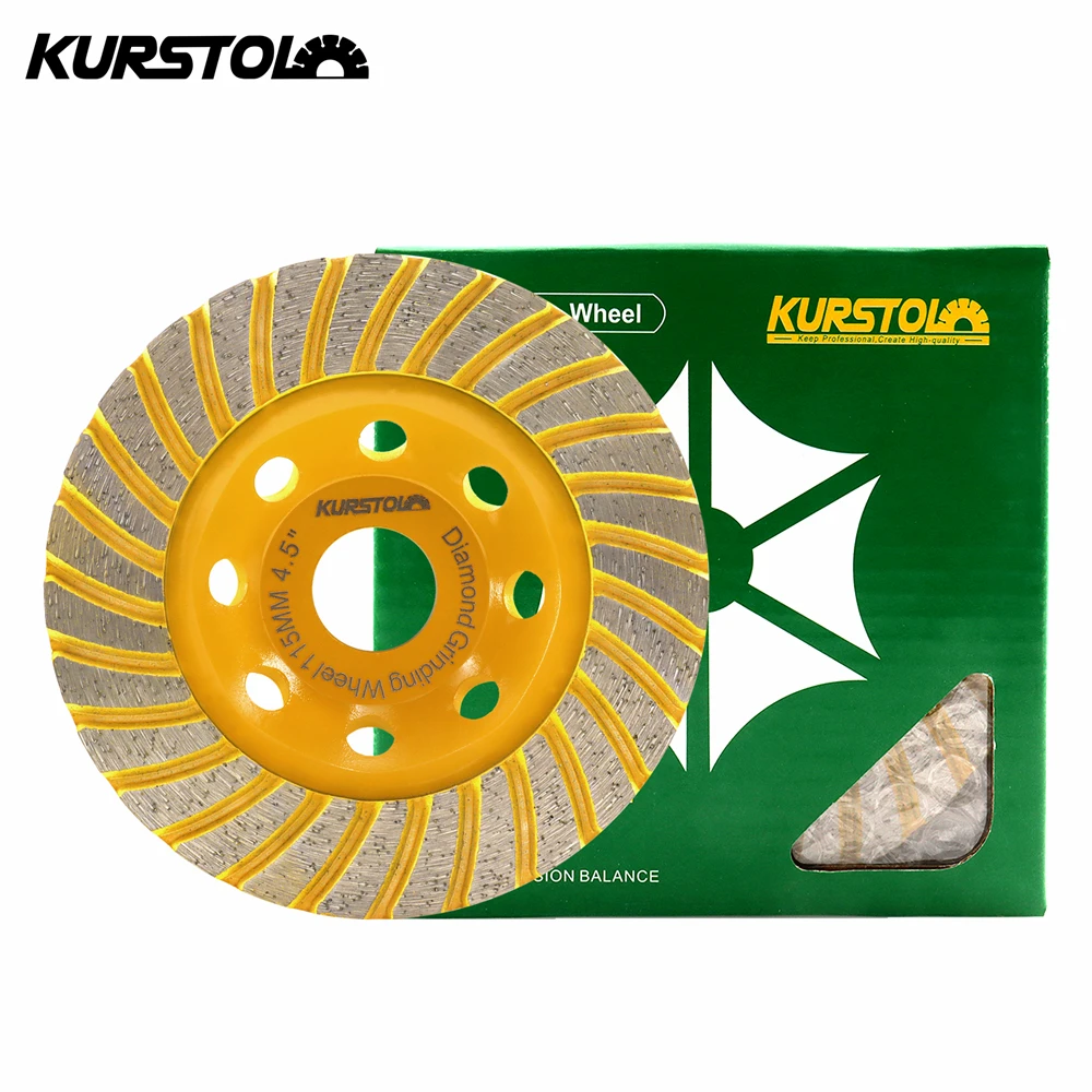 KURSTOL 1pc Premium Diamond Cup Grinding Wheel Discs for Concrete Brick MaPsonry Hard Stone Grinding Wheel Saw Blade