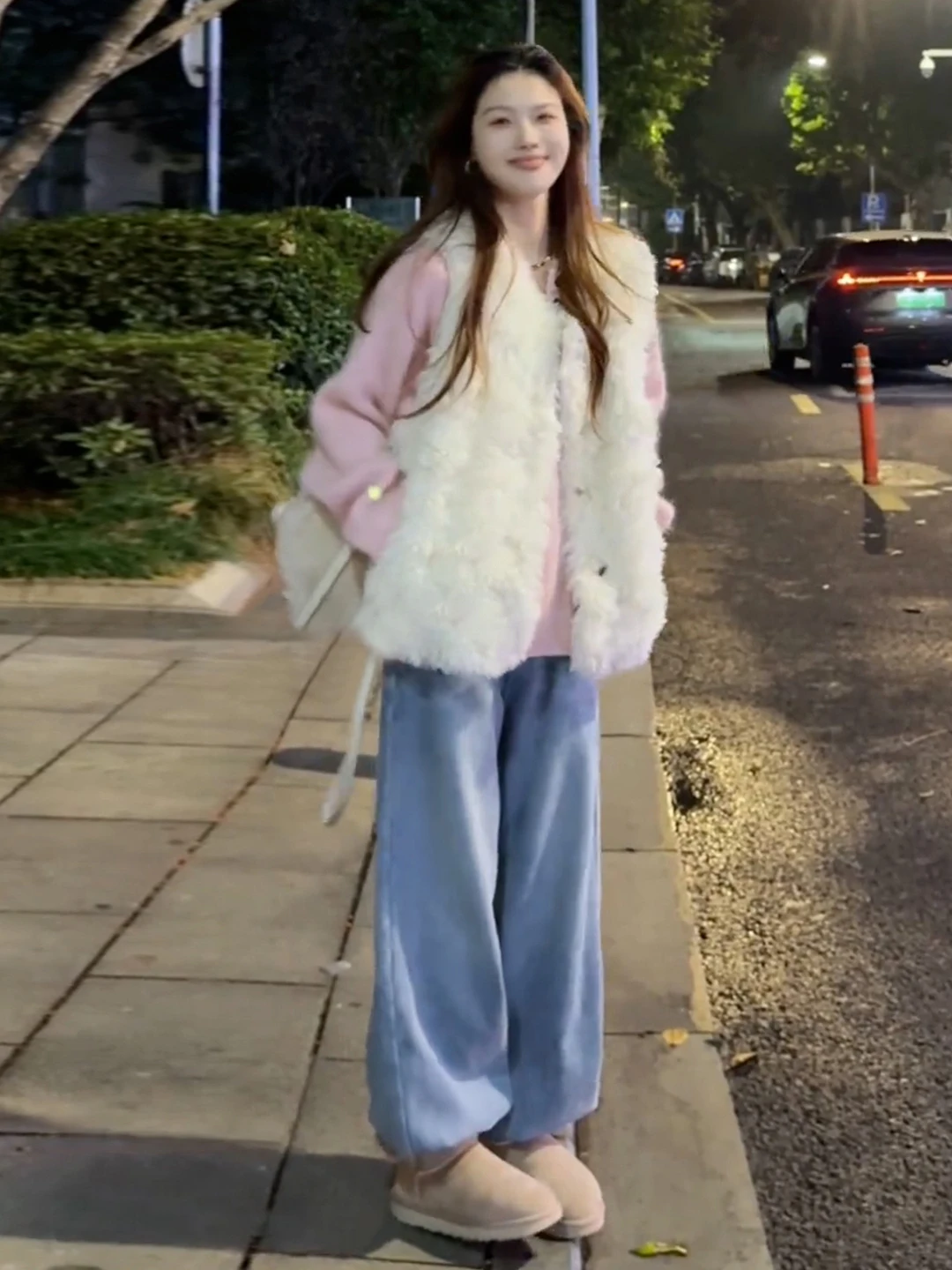 Pull tricoté rose doux pour femme, vêtement intérieur haut de gamme, couche de Base, Long, rond, automne hiver