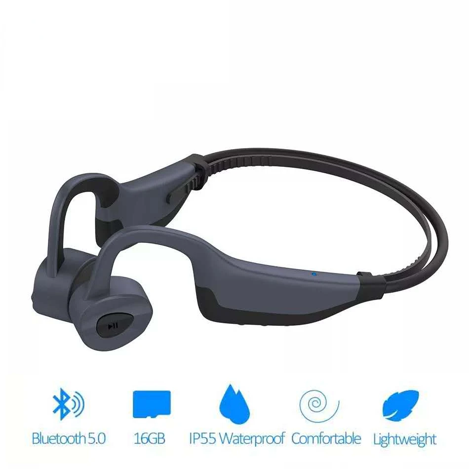 New Swim Bone Conduction Headphones Bluetooth Wireless Earphone 16GB MP3 Music Player Waterproof Earbuds Fitness Sport Headset