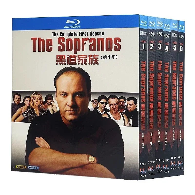 Blu-ray Ultra HD American Drama, Sopranos Seasons 1-6 BD Disc, 13 Disc Box with Chinese and English Traditional Subtitles