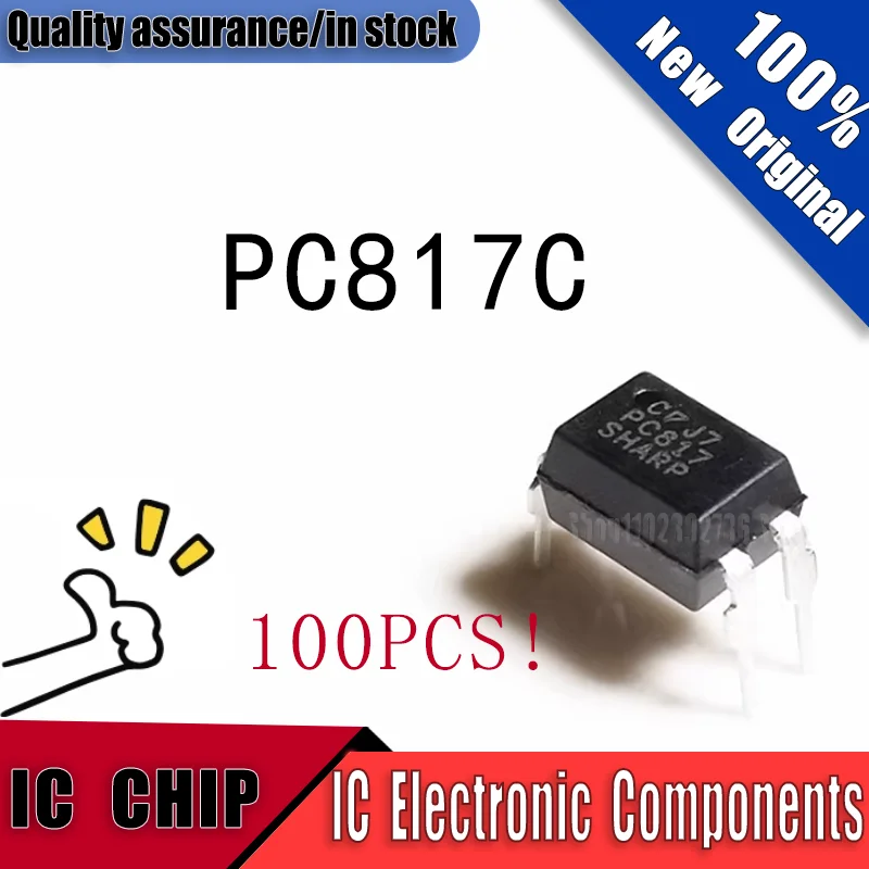 100PCS New Original PC817 PC817C DIP4 Optocoupler Quality Assurance In Stock IC Chip